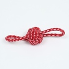 Игрушка канатная "Мяч с ручками", до 65 г, мяч 6 см, до 20 см, красная - фото 809442002