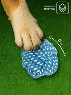 Мячик из каната, до 50 г, 6 см, синий - Фото 2