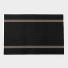 Салфетка сервировочная на стол «Рона», 45×30 см, цвет чёрный - фото 319264280