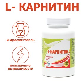 L-Карнитин 400 мг, спортивное питание, витамины аминокислоты для коррекции веса, жиросжигатель для похудения / Л-карнитин, 120 капсул 9369035