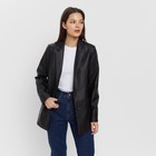 Пиджак женский (экокожа) MINAKU: Eco leather, цвет чёрный, размер 42 - фото 321378919