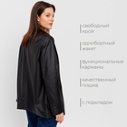 Пиджак женский (экокожа) MINAKU: Eco leather, цвет чёрный, размер 44 - Фото 2