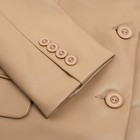 Пиджак женский (экокожа) MINAKU: Eco leather, цвет бежевый, размер 42-44 - Фото 10