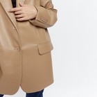 Пиджак женский (экокожа) MINAKU: Eco leather, цвет бежевый, размер 46-48 - Фото 5