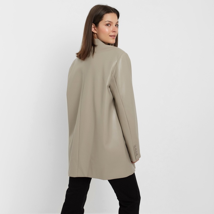 Пиджак женский (экокожа) Eco leather, цвет серый, размер 42-44 60290