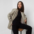 Пиджак женский (экокожа) Eco leather, цвет серый, размер 46-48 - Фото 7