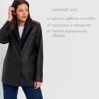 Пиджак женский (экокожа) MINAKU: Eco leather, цвет чёрный, размер 46 - Фото 3