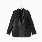 Пиджак женский (экокожа) MINAKU: Eco leather, цвет чёрный, размер 48 - Фото 7