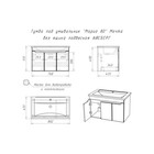 Комплект мебели для ванной Айсберг Мечта Марио 80, без ящика, подвесной - Фото 4