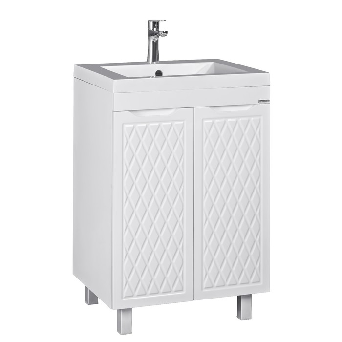 Тумба Домино 3D с раковиной Andrea 58, без ящика - Фото 1