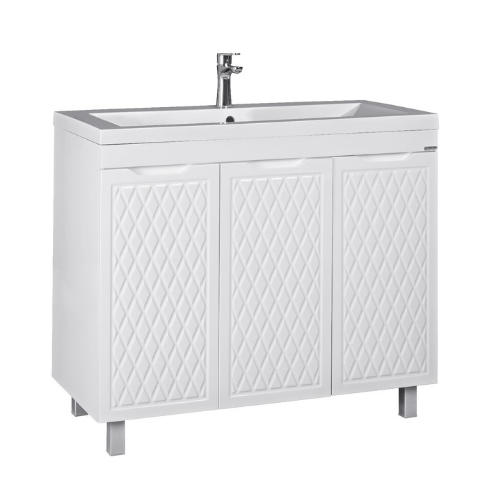 Тумба Домино 3D с раковиной Andrea 90, без ящика - Фото 1