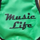 Чехол для укулеле сопрано Music Life, 20 х 8 х 57 см, зелёный - Фото 5