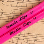 Барабанные палочки Music Life 5А розовые, светящиеся - Фото 2