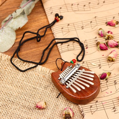 Калимба «Кошечка», 8 язычков, 5.5×7.5×1.8 см, дерево, Music Life