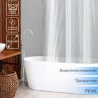 Штора для ванной Доляна «Лёд», 180×180 см, PEVA, прозрачная - фото 319264969