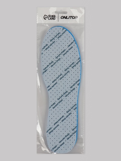 Стельки для обуви, дышащие, с антибактериальным покрытием, р-р RU до 46 (р-р Пр-ля до 46), 29 см, пара, белые