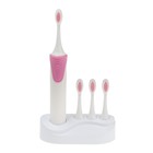 Электрическая зубная щётка Luazon LP-009, вибрационная, 8500 дв/мин, 4 насадки, 2хАА,розовая - Фото 2