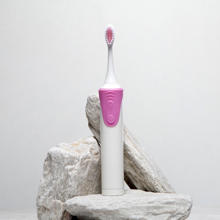 Электрическая зубная щётка Luazon LP-009, вибрационная, 8500 дв/мин, 4 насадки, 2хАА,розовая - Фото 1