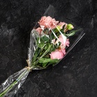 Пакет для цветов, конус, 7+24×60 см, прозрачный - Фото 3