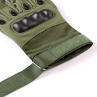 Перчатки тактические "Storm tactic", L доп защита пальцев, микс, зелёные - Фото 3