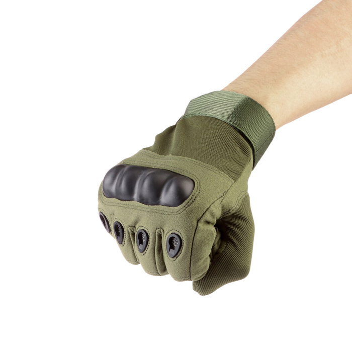 Перчатки тактические "Storm tactic", L доп защита пальцев, микс, зелёные - фото 1911878814