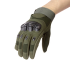 Перчатки тактические "Storm tactic", L доп защита пальцев, микс, зелёные - фото 8694089