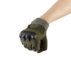 Перчатки тактические "Storm tactic", L доп защита пальцев, микс, зелёные - Фото 8