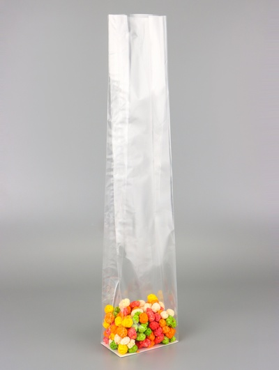 Пакет с жестким дном, прозрачный, 11×7×53 см