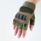 Перчатки без пальцев тактические мужские "Storm tactic" размер - L, хаки - Фото 4