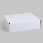 Коробка самосборная, белая, гофрокартон, для подарков, хранения и отправки посылок, 31×22×9.5 см - Фото 1
