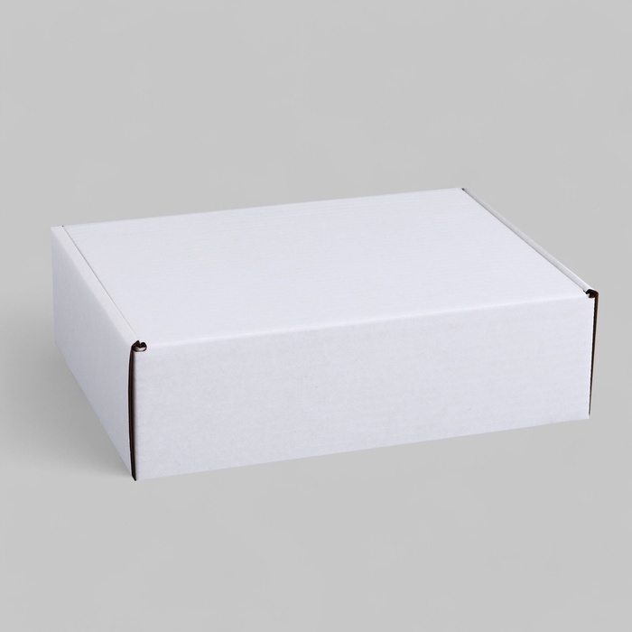 Коробка самосборная, белая, гофрокартон, для подарков, хранения и отправки посылок, 31×22×9.5 см - Фото 1