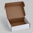 Коробка самосборная, белая, гофрокартон, для подарков, хранения и отправки посылок, 31×22×9.5 см - Фото 3