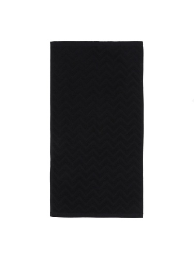 Полотенце махровое LoveLife Zig-Zag, 50×90 см, 100% хлопок, 450 г/м², чёрное