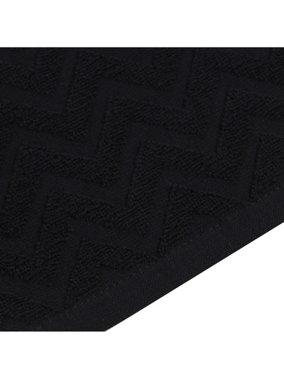 Полотенце махровое LoveLife Zig-Zag, 50×90 см, 100% хлопок, 450 г/м², чёрное