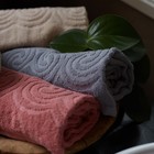 Полотенце махровое Love Life Border, 50×90 см, 100% хлопок, 380 г/м², пыльно-розовое - Фото 5