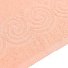 Полотенце махровое Love Life Border, 50х90 см, цвет персиковый, 100% хлопок, 380 гр/м2 - Фото 3