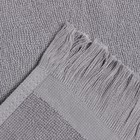 Полотенце махровое Love Life Fringe, 30х60 см, цвет серый, 100% хлопок, 380 гр/м2 - Фото 4