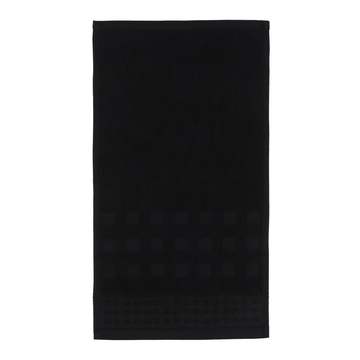 Полотенце махровое LoveLife «Square» 70×130 см, цвет чёрный, 100% хлопок, 380 г/м² - Фото 1
