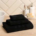 Полотенце махровое LoveLife "Square" 50х90 см, цвет чёрный, 100% хлопок, 380 гр/м2 - Фото 2