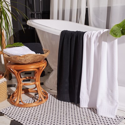 Полотенце махровое LoveLife «Square» 30×60 см, цвет белый, 100% хлопок, 380 г/м²