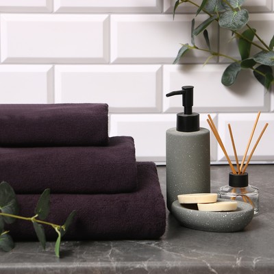 Полотенце махровое "Этель" Organic Graphite 70х130 см, 100% хлопок, 420гр/м2