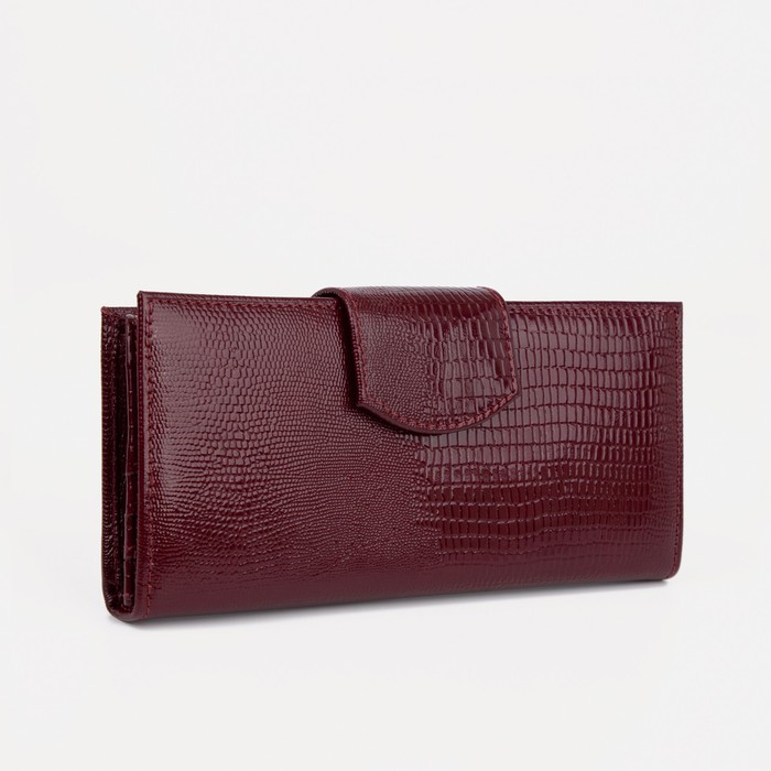 Кошелёк на магните, цвет бордовый