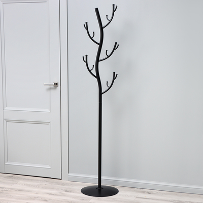 Вешалка напольная ЗМИ «Дерево», 38×38×181 см, цвет чёрный