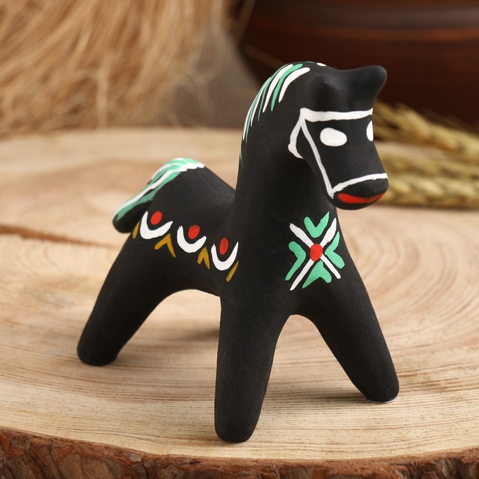 Сувенир "Конь", каргопольская игрушка, микс