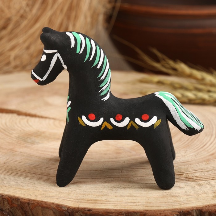 Сувенир "Конь", каргопольская игрушка, микс - фото 1926602482