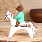 Сувенир"Медведь на коне", каргопольская игрушка - фото 9385136