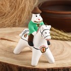 Сувенир "Мужик на коне", каргопольская игрушка - фото 108735789