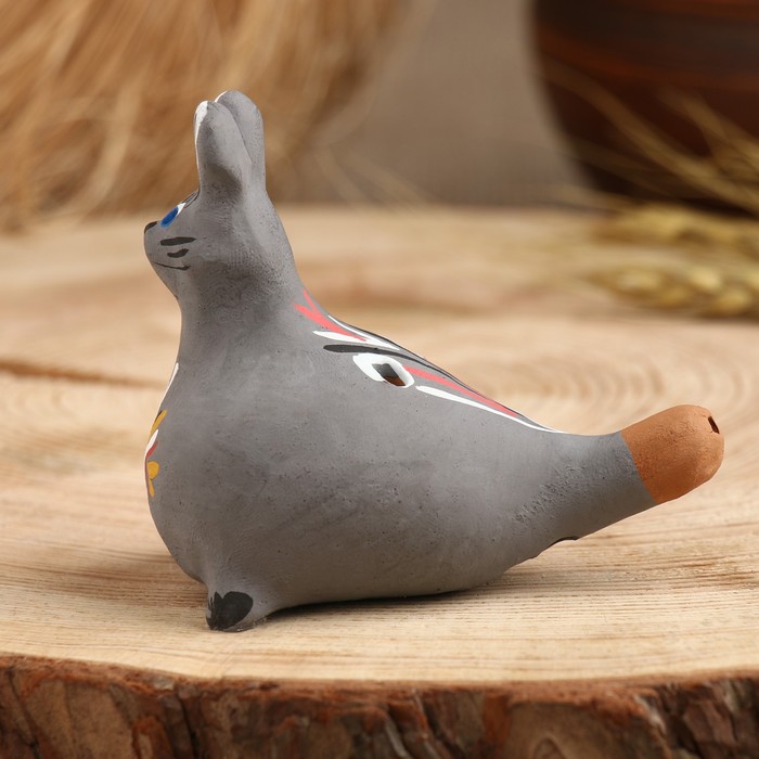 Сувенир"Свистулька-заяц", каргопольская игрушка, микс - фото 1928084612