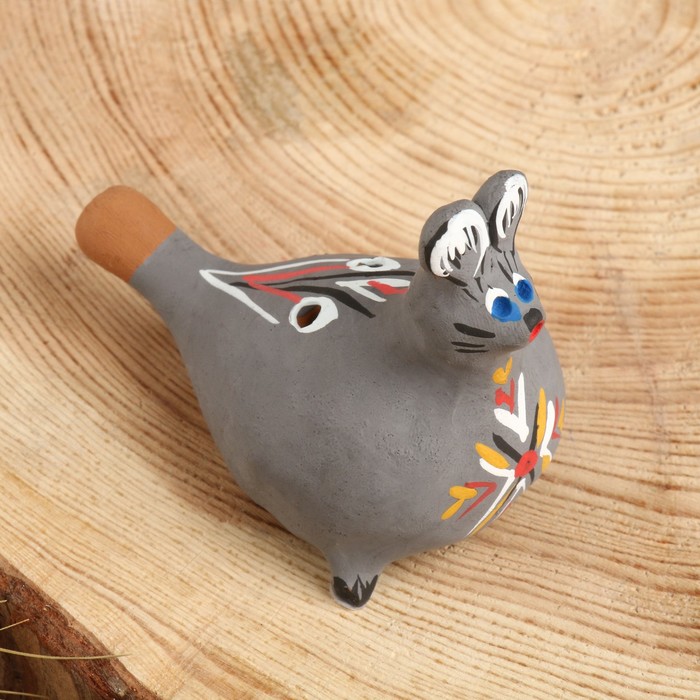 Сувенир"Свистулька-заяц", каргопольская игрушка, микс - фото 1928084614