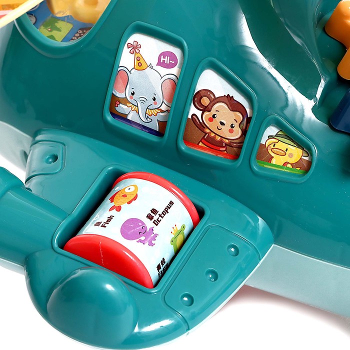 Каталка на палочке и верёвке «Весёлый самолётик», цвета МИКС 60342